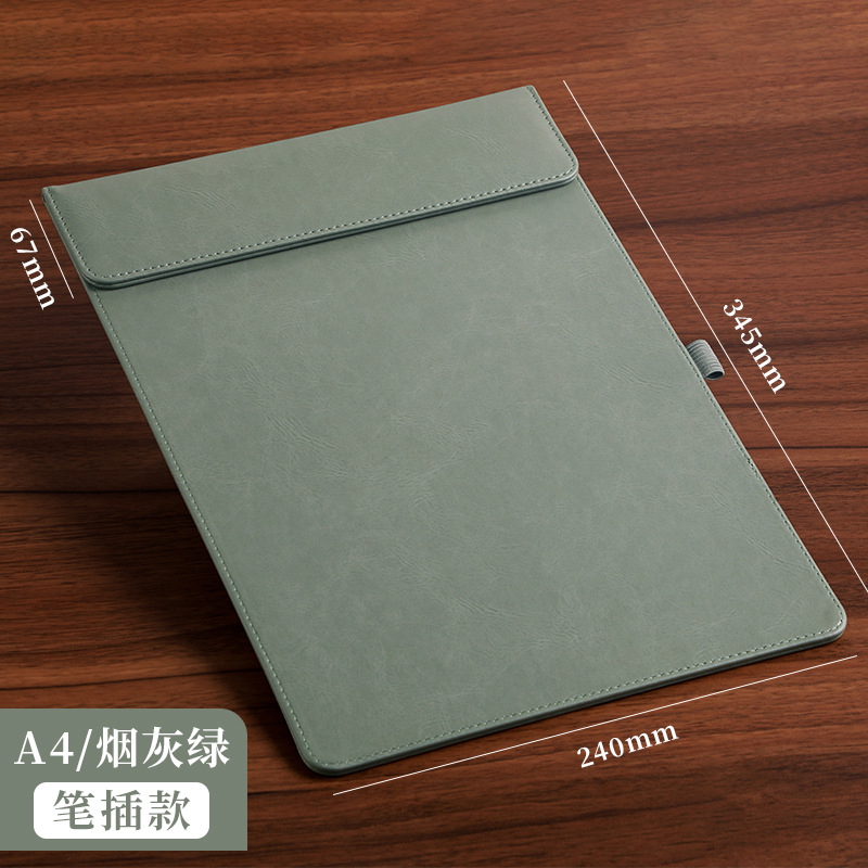 A4 스모크그린 회의클립-(펜클립형)