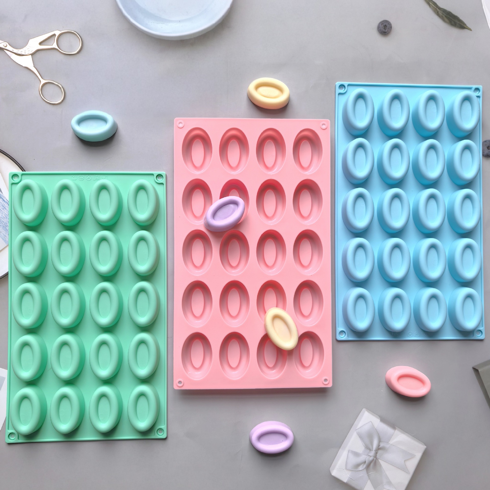 20 donuts oval 47 molde de galletas de chocolate molde de pastel molde de helado molde de silicona