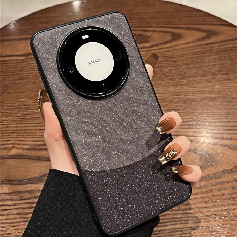 Suitable for Huawei Mate70Pro Classy Purple Glitter Marble Frosted Pura70Ro New Mobile Phone Case