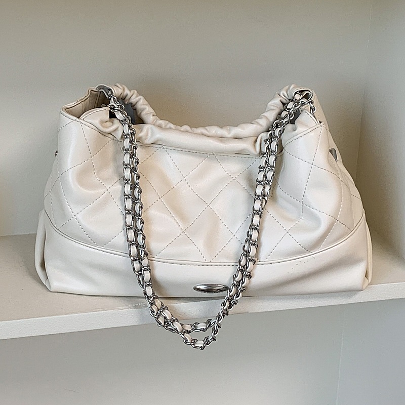 Bolso de diamante para mujeres 2026 nueva primavera y verano sensación de lujo ligero bolso de hombro de nicho diario de gran capacidad bolso de cubo de transporte