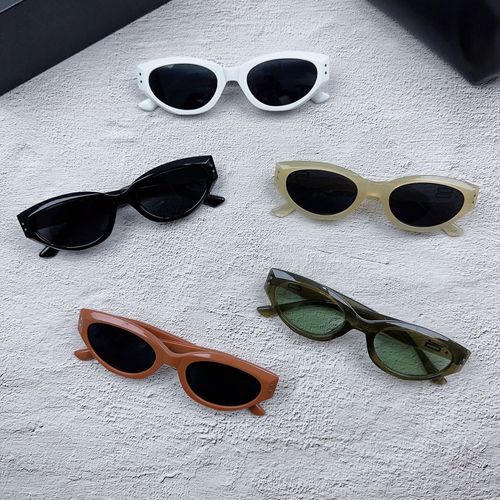 New cat-eye gm sunglasses for women with good looks and round faces, sunglasses for men, sun protection, fashionable and trendy anti-UV glasses