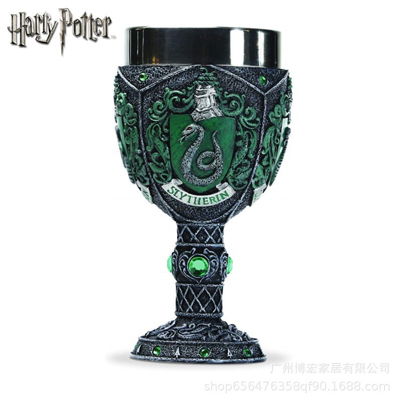 Colección creativa original de Harry Potter tazas de cerveza de la escuela de magia taza de pie alto recuerdos de acero inoxidable