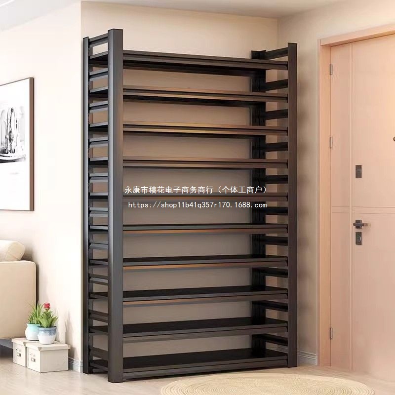 Steel Shoe Rack at the Entrance Door, Multi-Layer Iron Shoe Cabinet, Indoor Simple Floor-Standing Storage Rack, Home Entrance Storage