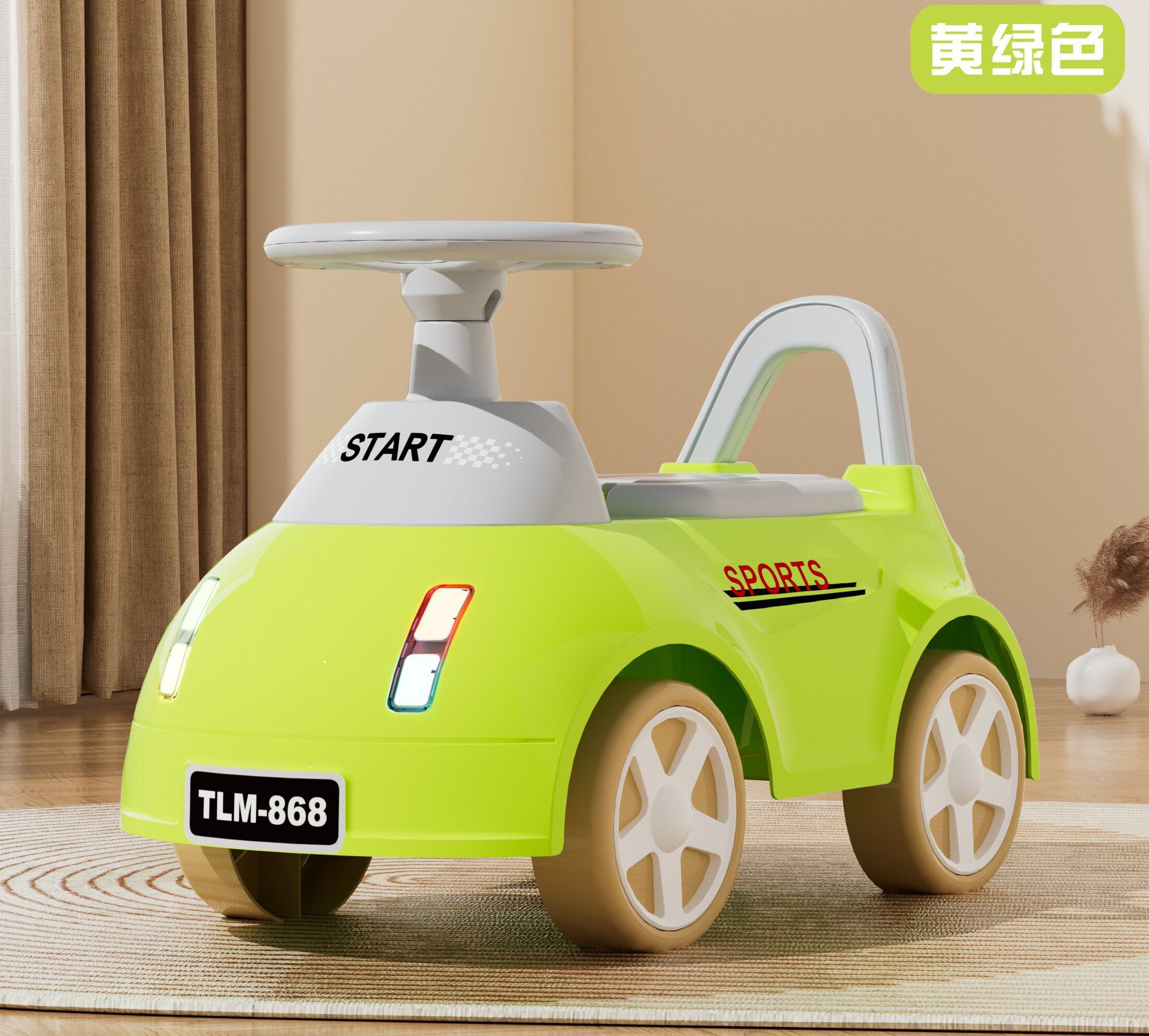 Patinetes infantiles de cuatro ruedas de torsión equilibración puzzle caminante de música iluminación patinaje para bebés de 1 - 3 años de edad