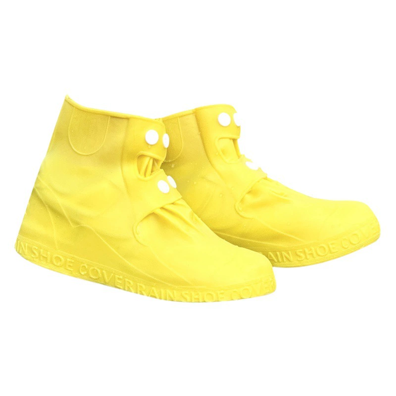 Водонепроницаемые бахилы для взрослых, нескользящие, утолщенные, износостойкие, устойчивые к штормам, легко надевать и снимать, силиконовые дождевики до середины икры со встроенным дизайном.