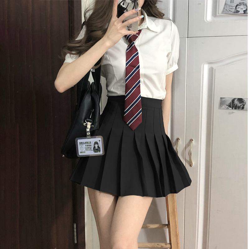 짧은 소매 셔츠 넥타이 C310 블랙