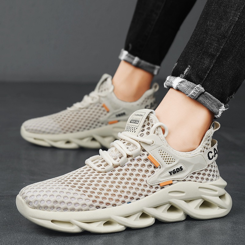 Zapatos deportivos casuales de hombre ventilados huecos zapatos de hombre verano 2025 nuevos zapatos de malla estudiantes 46 tamaño 45 zapatos de moda