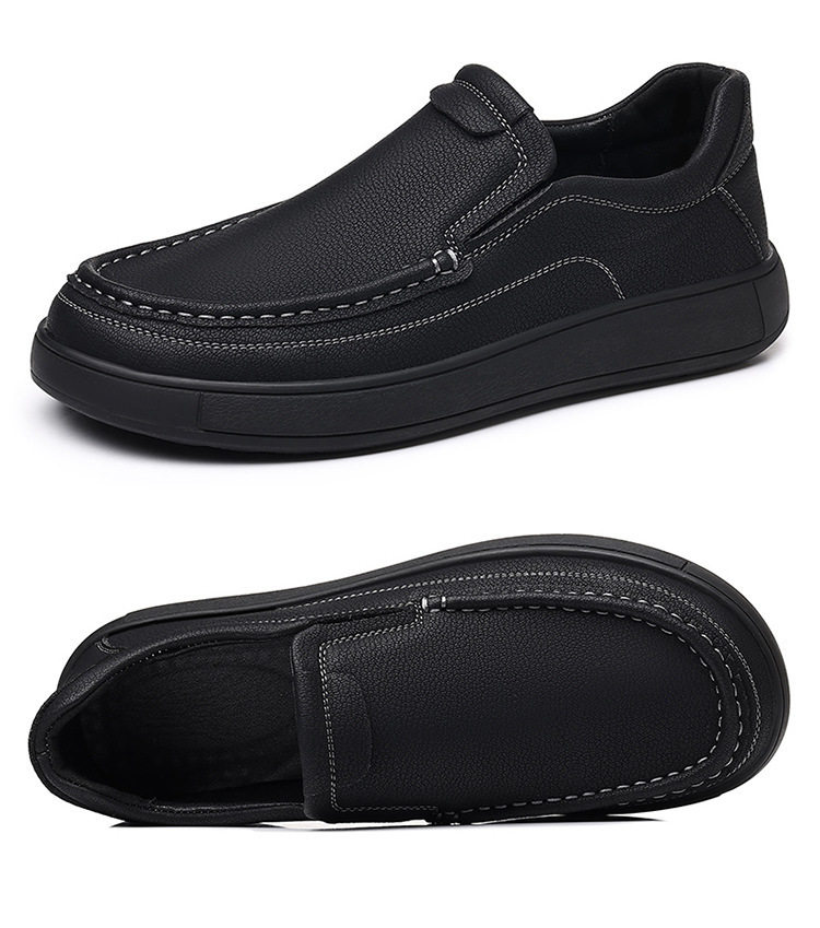 Giày da nam cổ thấp buộc dây phong cách Anh, đế bằng thoáng khí — 7706 bộ giày lười màu kaki, 7706 bộ giày lười màu đen, 7706 kaki, 7706 màu đen chi tiết 24