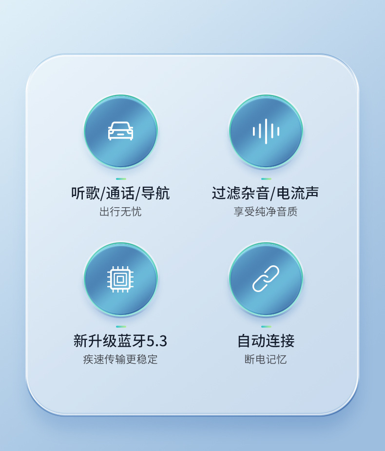 Cross-Border Car Bluetooth Receiver Converter Popular Lossless Listening Usb5.3 Audio Aux Bluetooth Receiver