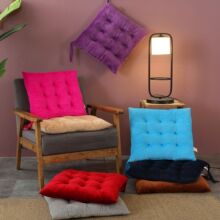 加厚坐墊水晶絨毛絨椅子墊靠墊秋冬季地板墊子辦公電腦椅墊屁股墊