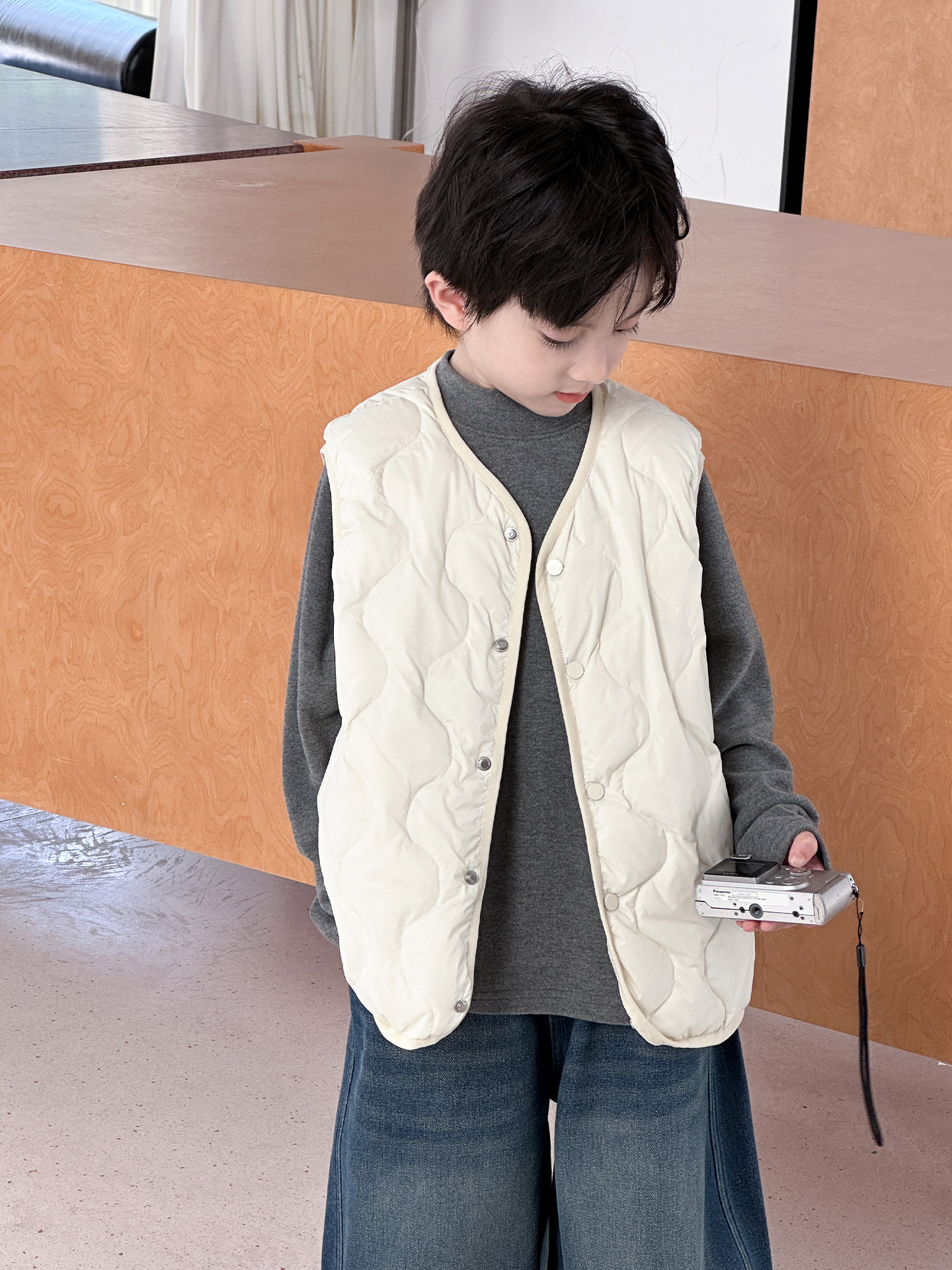 McCarthy ropa para niños chaleco de pluma para niños 2025 nuevo chaleco de invierno para niños chaleco de caballo chaqueta