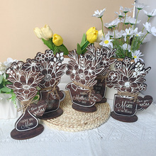 MZ804外贸木质母亲节摆台亚马逊礼物节日摆饰桌面摆件家居装饰