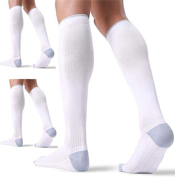 Calcetines de compresión transfronterizos Calcetines de pantorrilla Calcetines elásticos Deportes Ciclismo Correr Calcetines de yoga Calcetines de compresión de tubo largo para hombre Spot para mujer