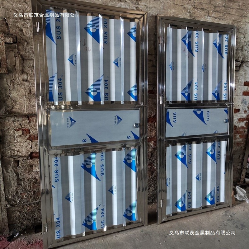 Factory direct sale of 201/304 stainless steel anti-theft doors for rental properties, rooftop balcony doors, and simple doors for utility rooms