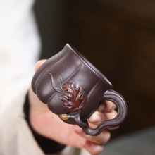 宜兴紫砂杯茶杯手工主人杯仿生树桩供春杯子南瓜杯紫泥茶具配件