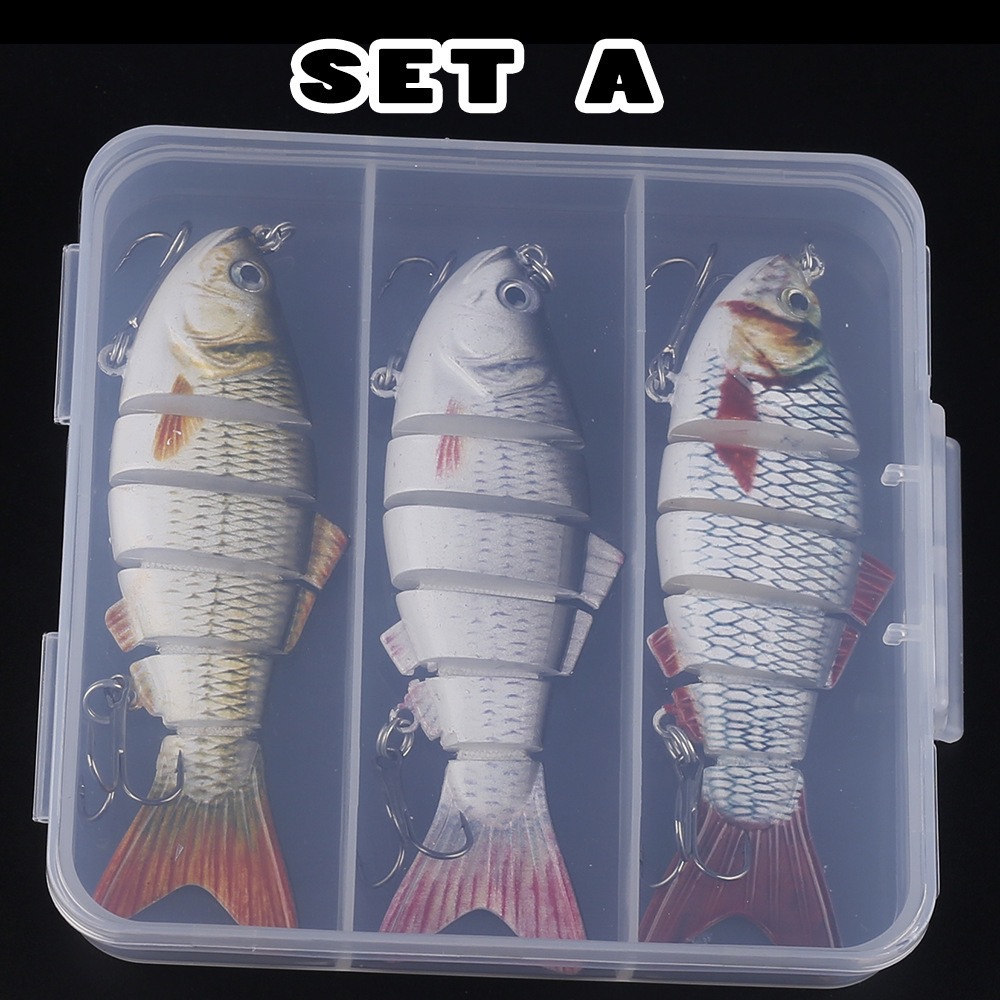 Juego transfronterizo de 5 piezas 10CM 20G seis secciones Luya cebo falso cebo de simulación de pescado de varias secciones
