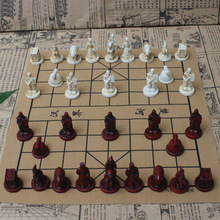 立体棋子套装人物礼品收藏中国象棋亲子兵马俑成人学生垒德株