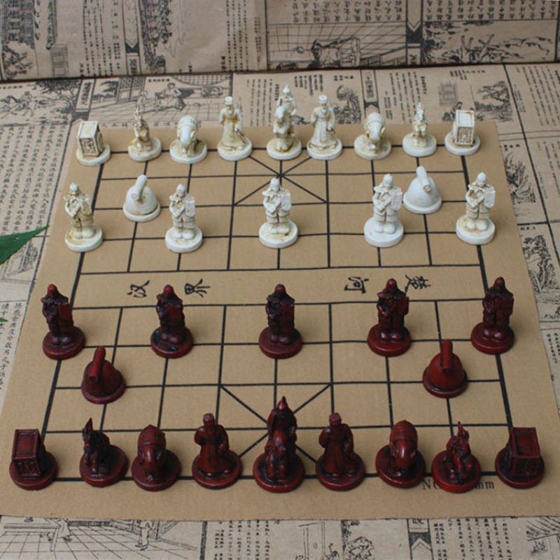 立体棋子套装人物礼品收藏中国象棋亲子兵马俑成人学生垒德株