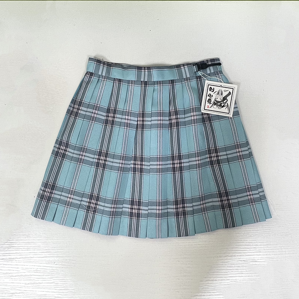 Сине-белая фарфоровая клетчатая юбка 36 см + галстук-бабочка