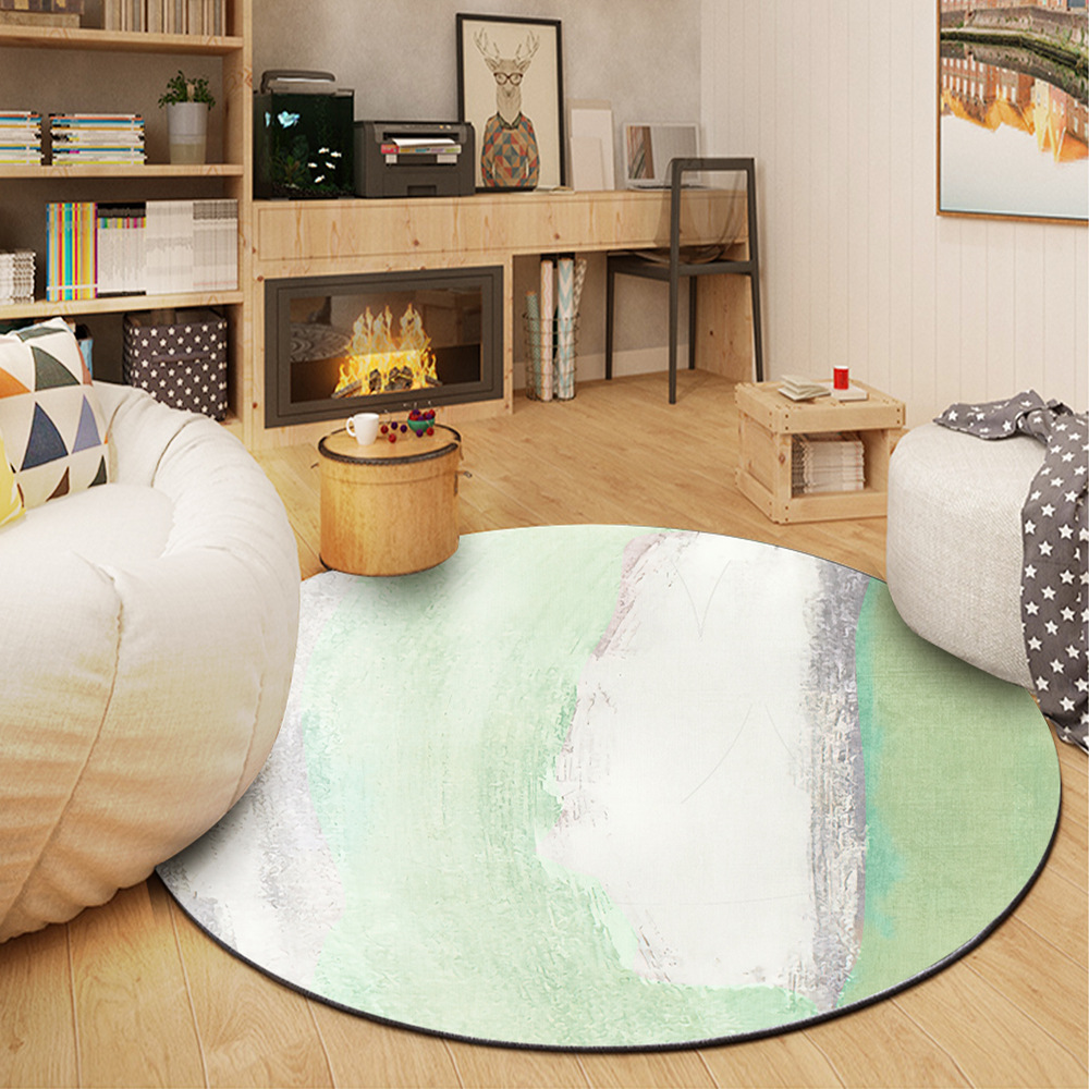 Tapete Redondo para Pie de Cama de Seda Artificial, Absorbente y Antideslizante para Sala de Estar image 15