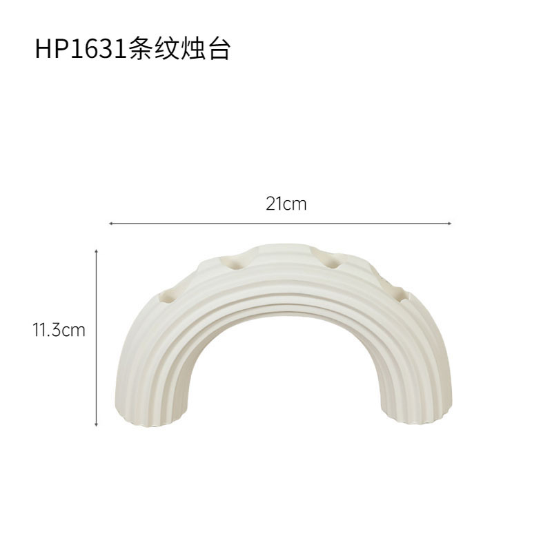 Blanco creativo candelabro de cerámica artesanía decoración moderna ins estilo cena con velas props decoraciones suaves