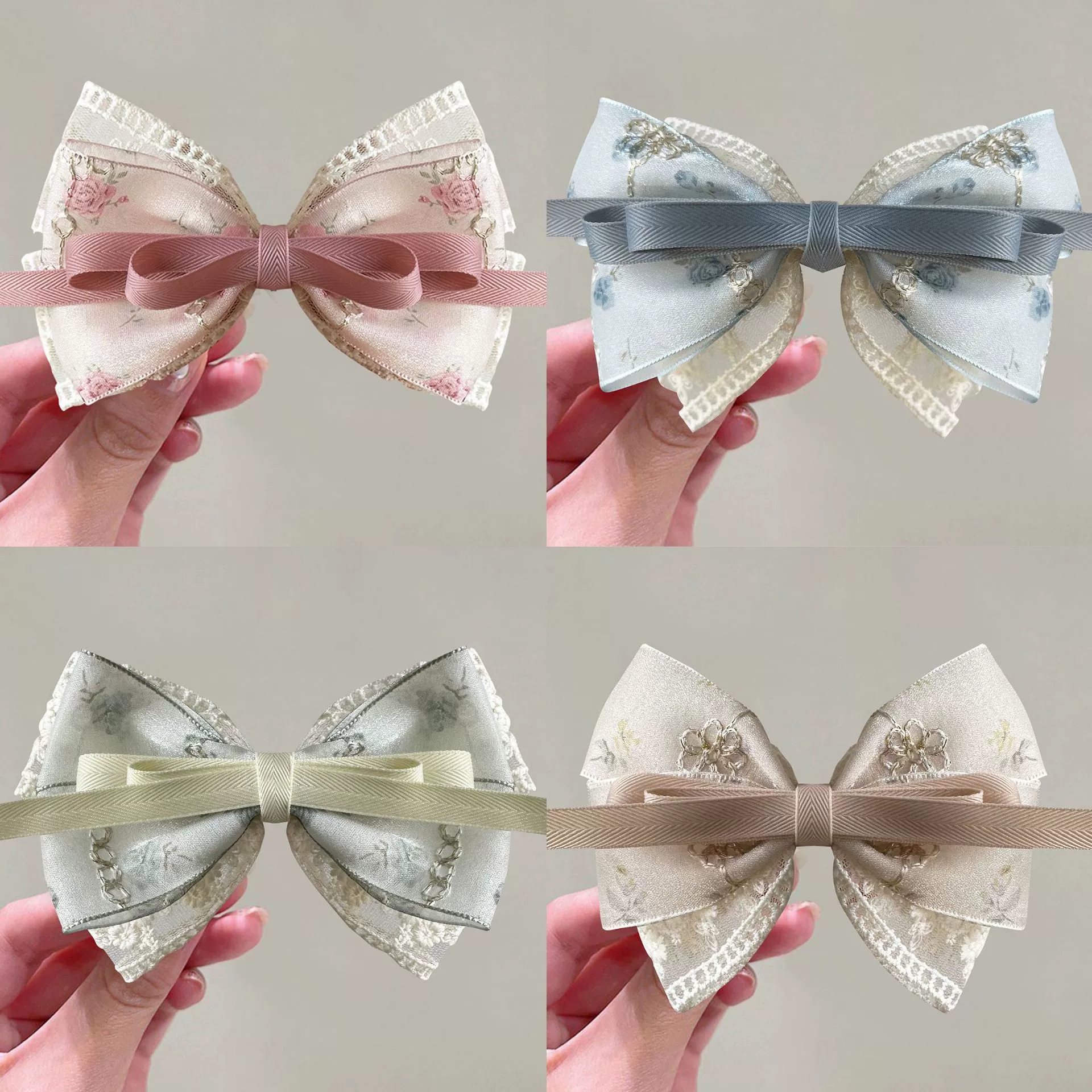 Свежий/Свежий? hairgrip with bow, hairpin, hair accessory, floral print
