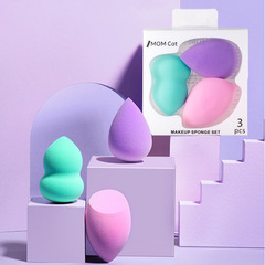 Wholesale beauty sponge foundation pads 3-packs cosmetic tools for makeup, eye shadow, foundation, and blurring sponge