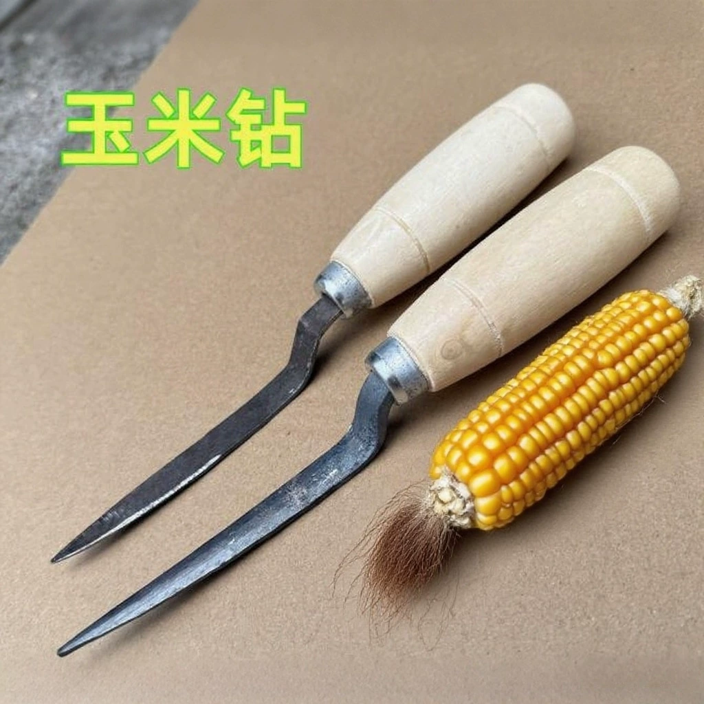 Очищение кукурузного сверла фрез старомодный ручная пряжка для зерна кукурузы инструмент для сушеной кукурузы молотый шило