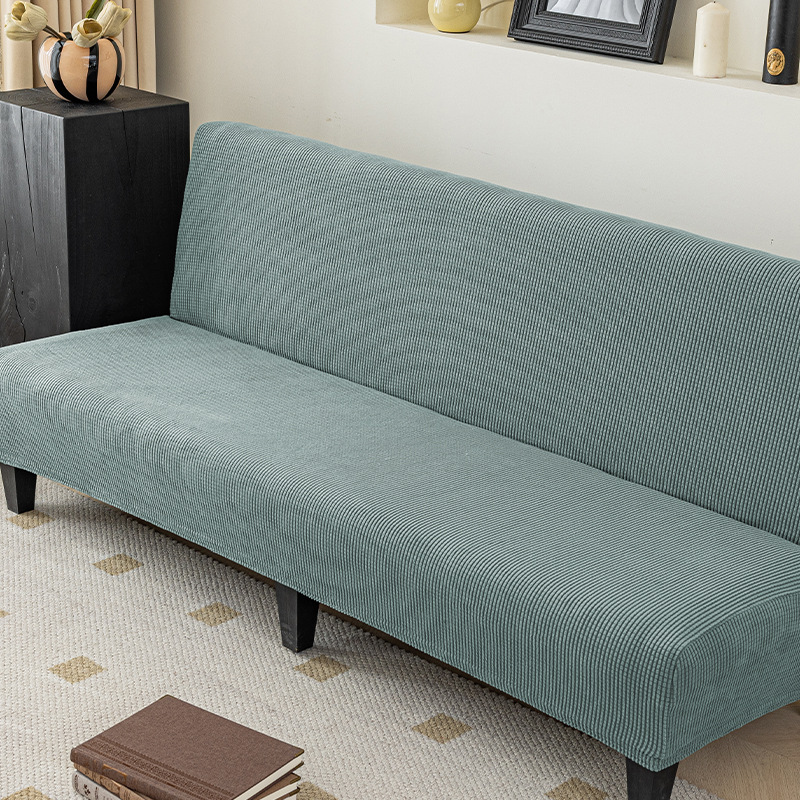 Customización transfronteriza sin reposabrazos cubierta de sofá elástico cubierta de cama de sofá grueso cubierta de tela simple cubierta de sofá todo incluido