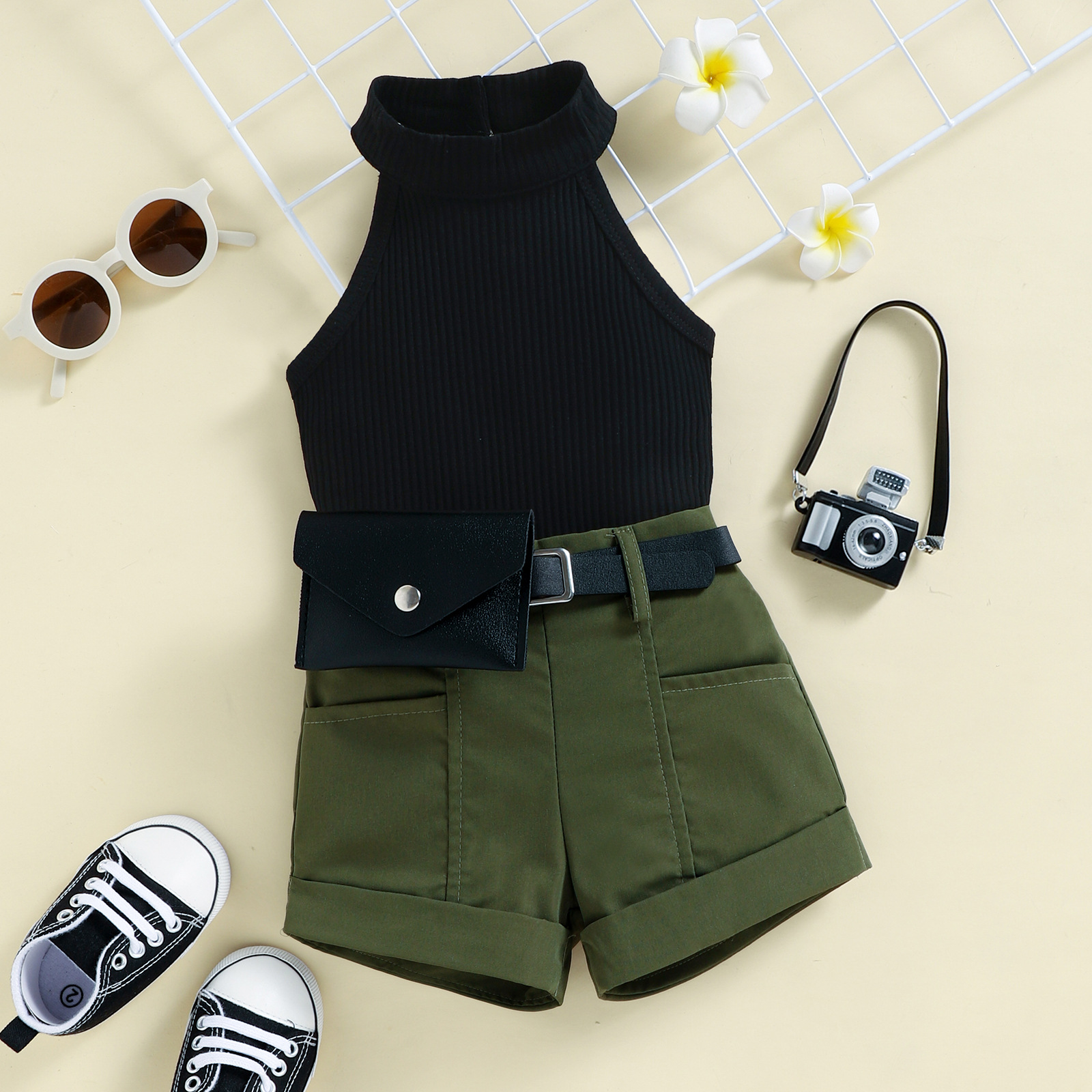 Simple Style Solid Color Cotton Baby Clothing Sets display picture 10
