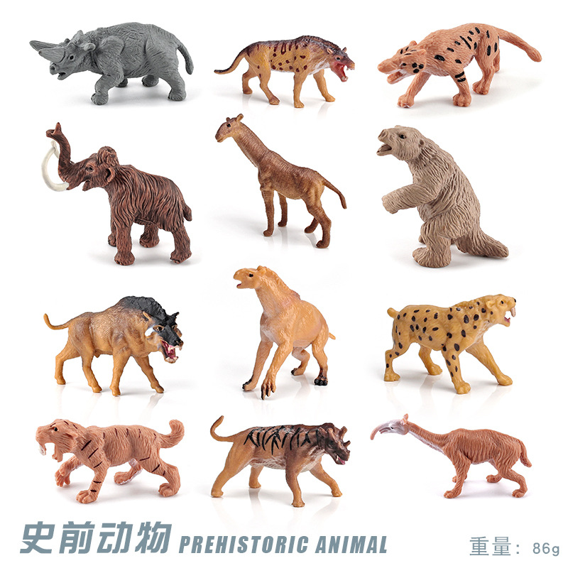 Simulación amazónica animal prehistórico modelo humano primitivo niño cognición de tiempos antiguos escenas de vida decoración