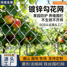 镀锌勾花网牧场养殖羊牛围栏网圈山围网果园圈地菱形防护网铁丝网