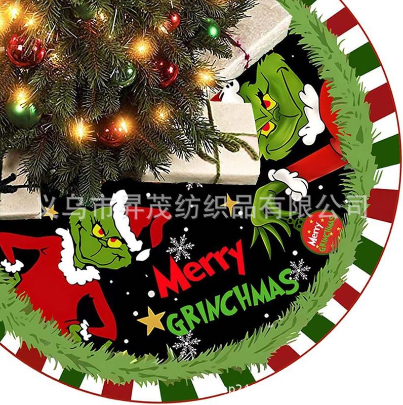新しいクロスボーダークリスマスツリースカートグリンチくるみ割り人形JITドロップシッピングツリーサイドシーン装飾|undefined