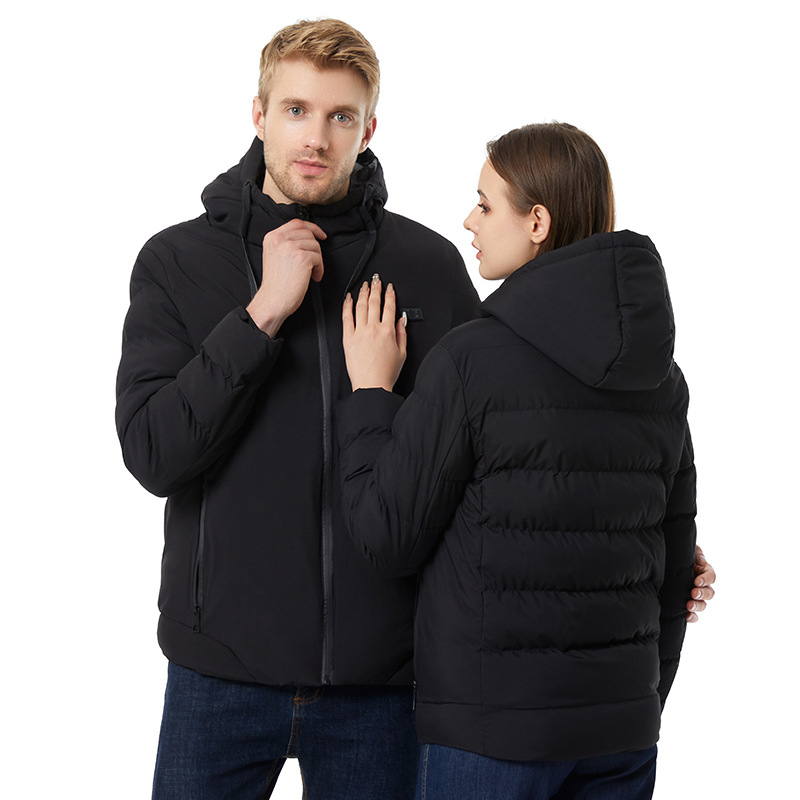 Cross-Border Popular Outdoor Smart Heating Clothing Hooded Men's and Women's Casual Constant Temperature Warm Jacket Charging Heating Fir