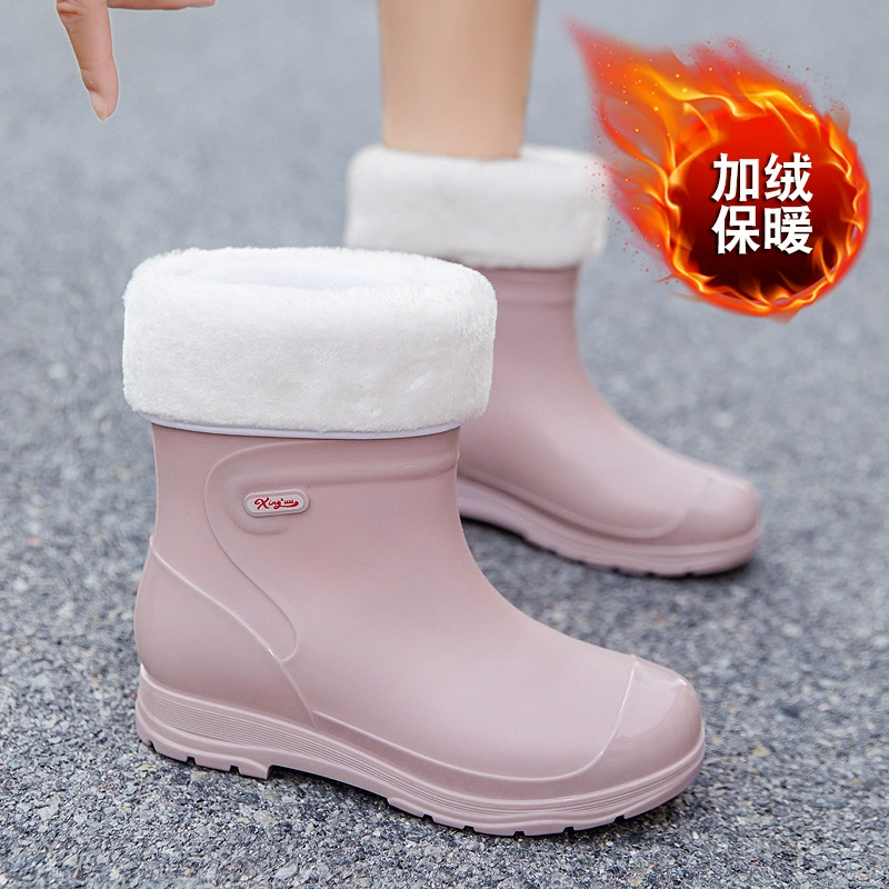 Японские новые китайские сапоги из дождевой обуви женские модные водяные туфли на улице