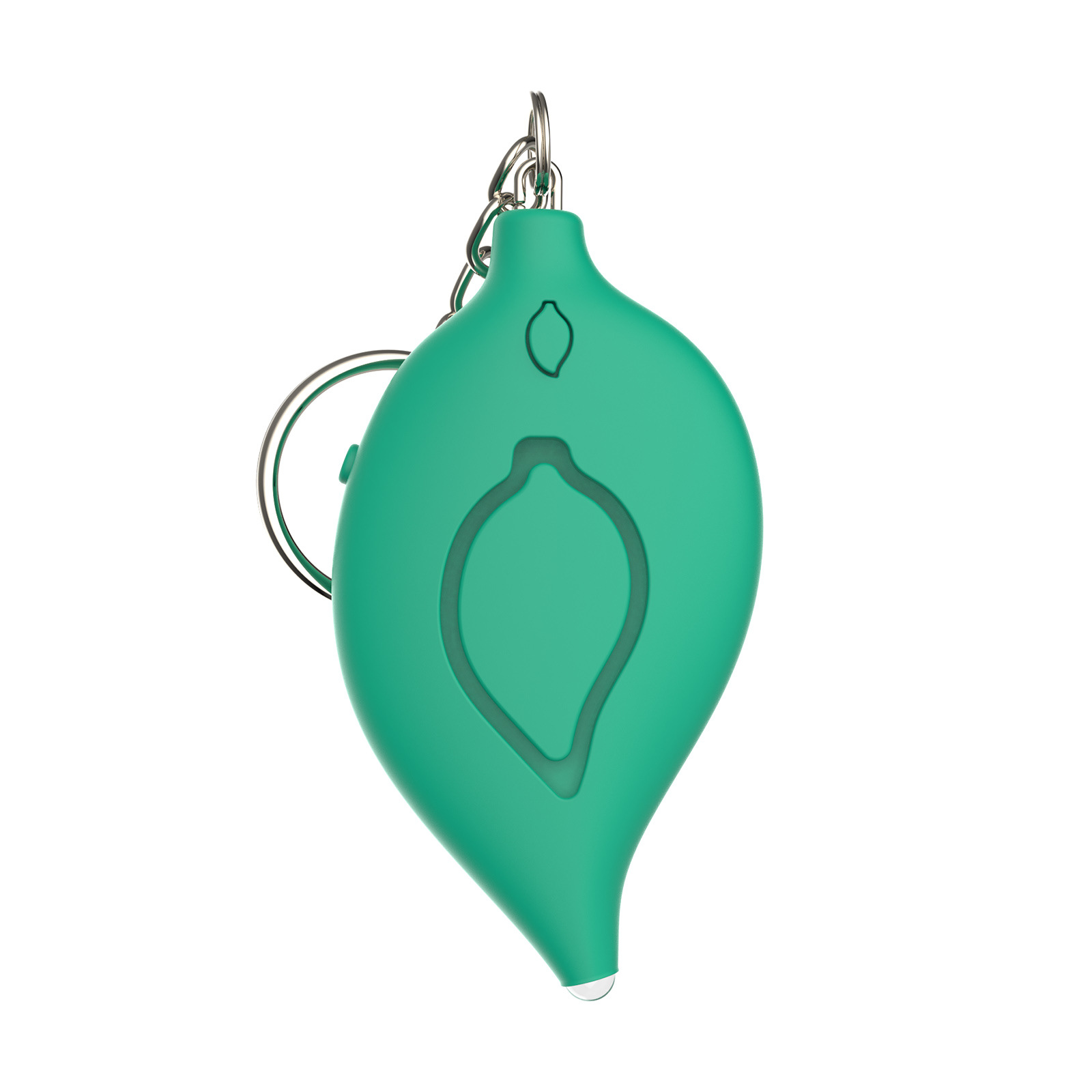 Alarma Personal Antilobo Forma de Hoja, Luz LED, 130 dB, para Autodefensa