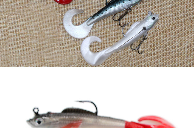 4 Colors Soft Grubs Fishing Lures Soft Baits Fresh Water Bass Swimbait Tackle Gear