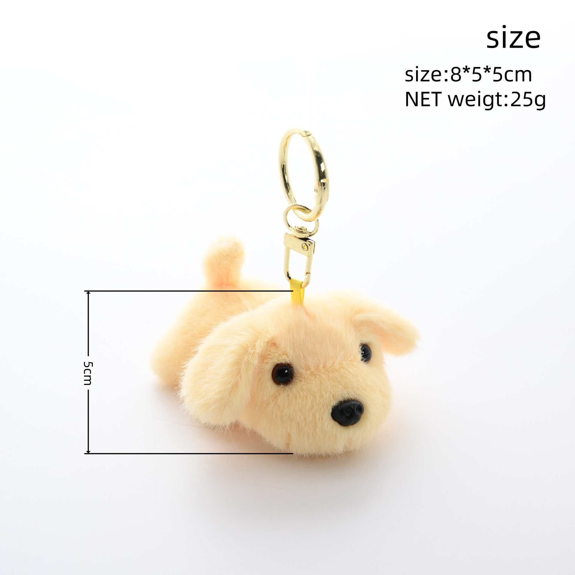 Cute 3 pulgadas cachorro serie de animales colgante llavero juguete de peluche muñeca