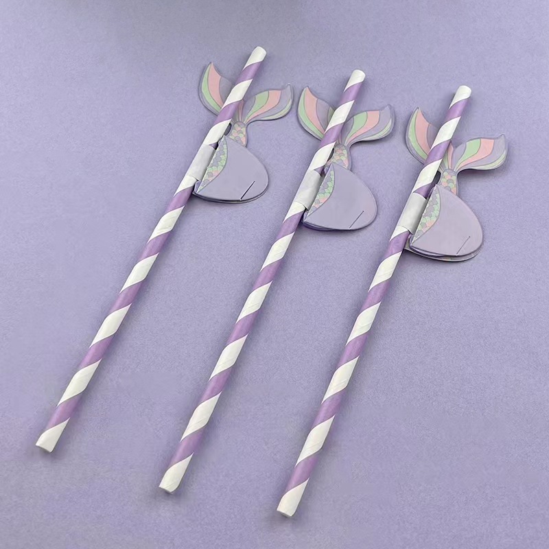 Nuevo cm creativo tridimensional panal sirena forma decoración papel desechable paja