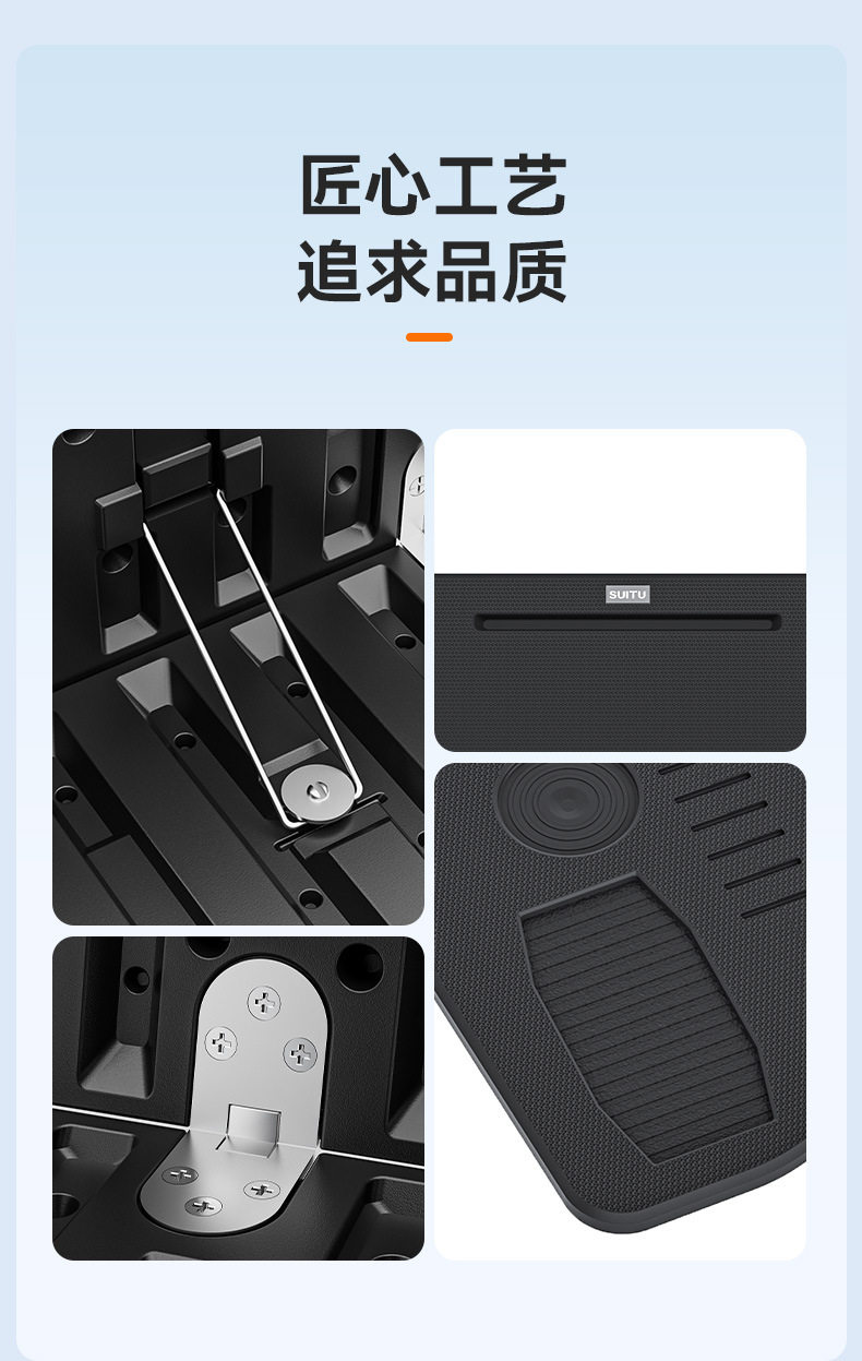 Car-mounted small table, Model 3/Y specific, front row folding dining table, computer desk, in-car steering wheel table