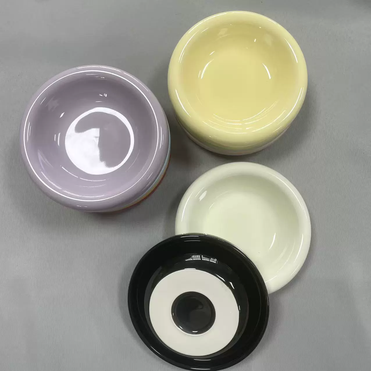 Ins style Korean cat bowl candy ceramic anti-knock dog bowl food water bowl food bowl cat kitten dinner plate pet bowl