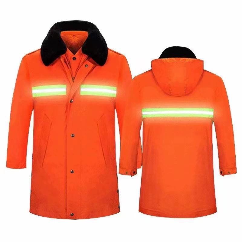 Санитарная одежда с хлопковой подкладкой Светоотражающая одежда с хлопковой подкладкой высокоскоростная Светоотражающая одежда оранжевая Светоотражающая одежда с хлопковой подкладкой оранжевая одежда для защиты окружающей среды