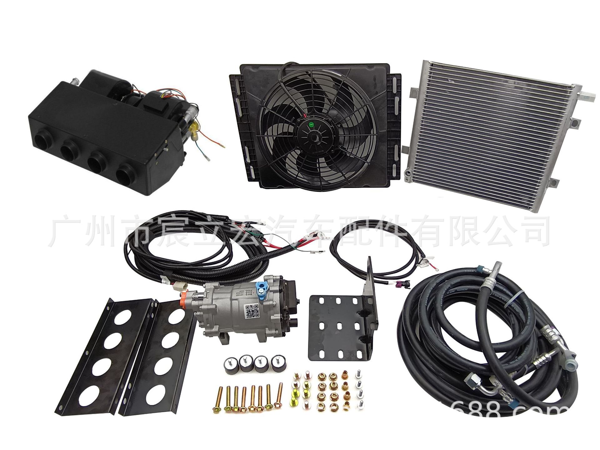 12V 24V aire acondicionado eléctrico kit de coche de negocios RV furgoneta coche coche modificado aire acondicionado de estacionamiento kit de aire acondicionado image 10