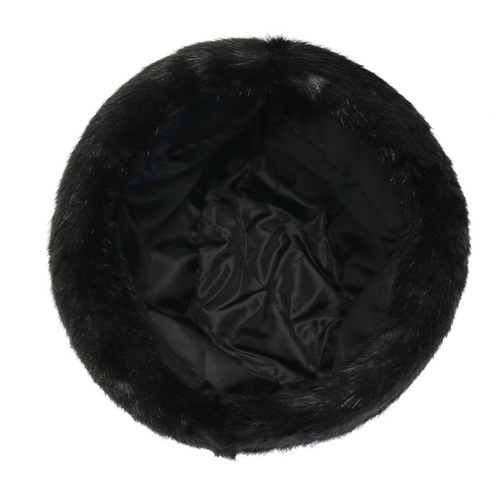 Winter faux mink men's hat, thick warm hat for middle-aged and elderly, flat top hat, old man's hat, landlord president hat