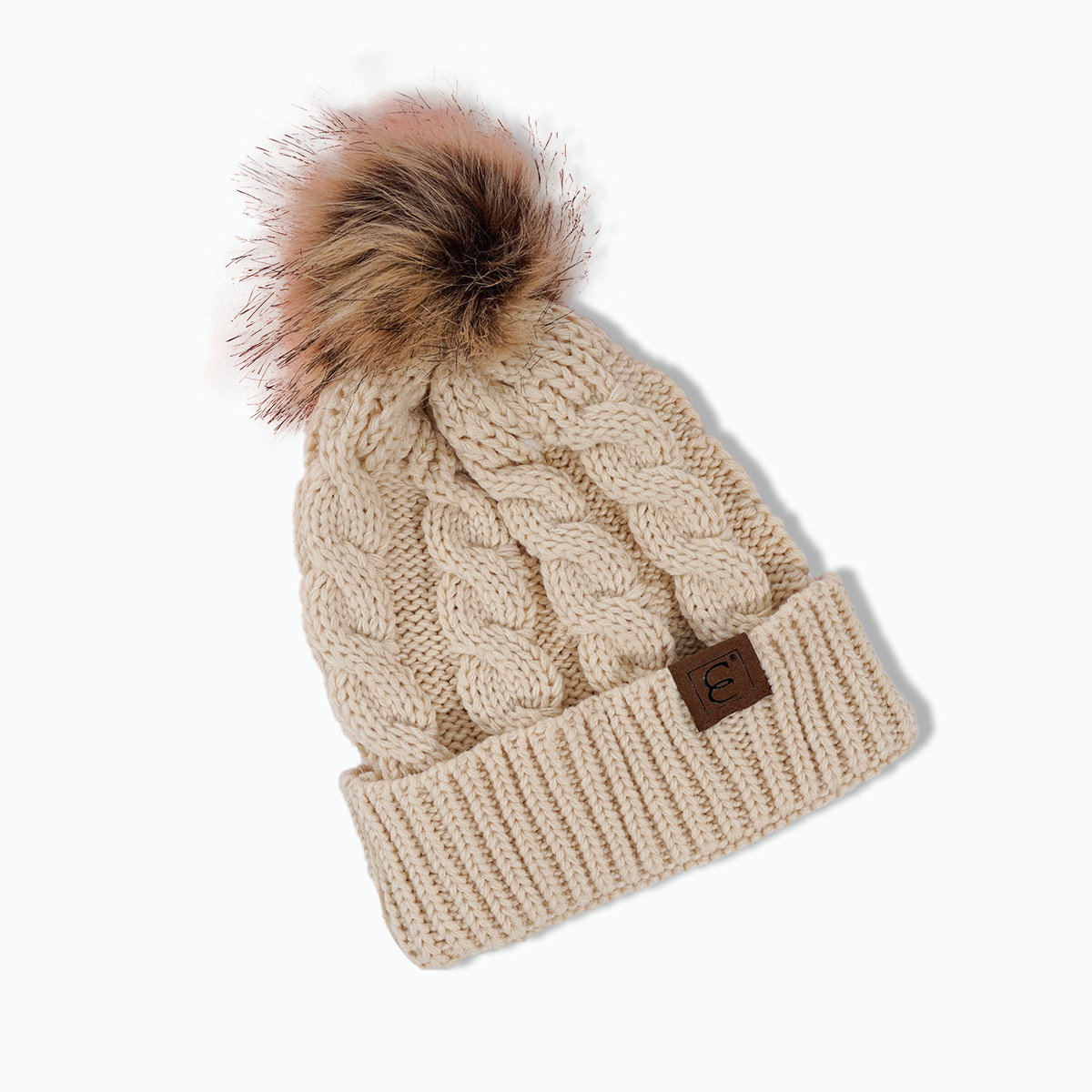 168g Weight Wool Cap Hats Type Outdoor Occasion Acrylic Material Solid Color Pattern Autumn&Winter Season Unisex Gender Korean Style Style Khaki, Grey, White, Red, Blue, Black Color Eaveless Rim Korean Style Warm Leather Label Fur Ball Knitted Hat Wholesale Nihaojewelry 3
