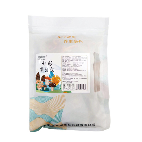 Yunnan wholesale mushroom soup bag, morel soup bag 30g, Cordyceps militaris Agaricus blazeitake, colorful mushroom soup bag 35g