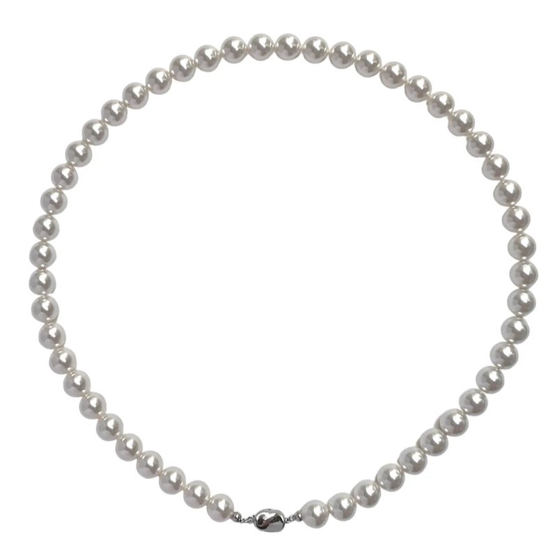 Shijia パールネックレスフレンチエレガントファッションネックレス女性ニッチ多用途ファッションデザイン鎖骨チェーン新しいトレンディなチェーン|undefined