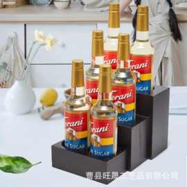 木质咖啡糖浆收纳架多层木质调味瓶架咖啡收纳架桌面吧台鸡尾酒架