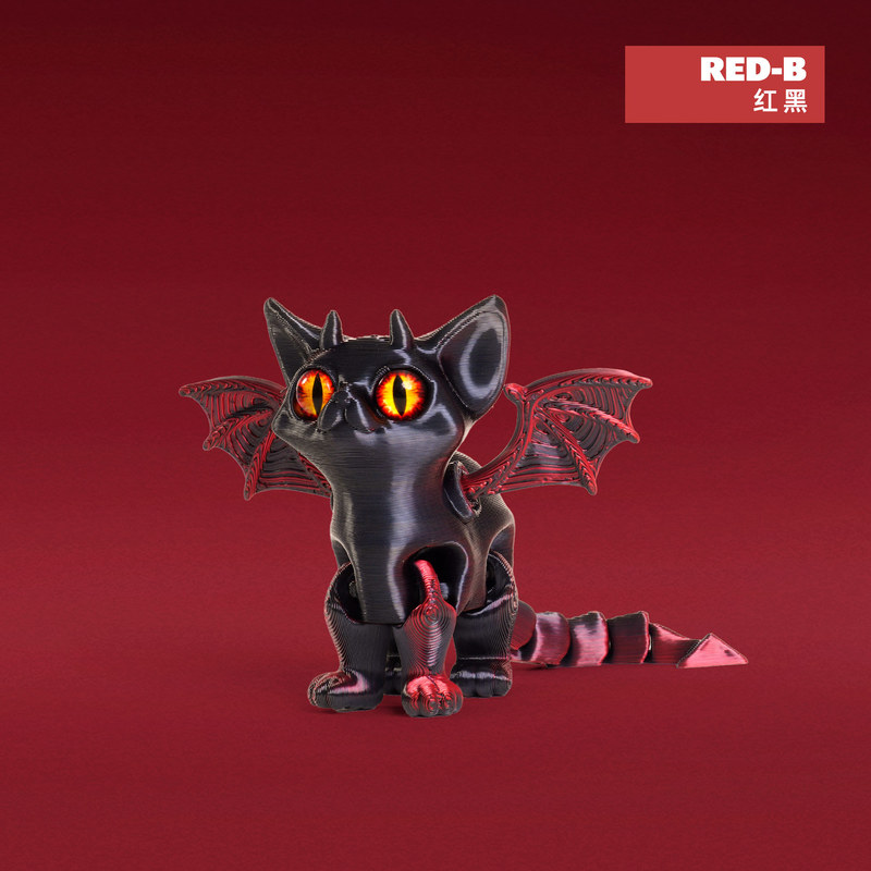 ハロウィン 3D プリントクロスボーダーホットスタイル天使悪魔猫子供のかわいいペットのおもちゃデスクトップ装飾品可動関節|undefined