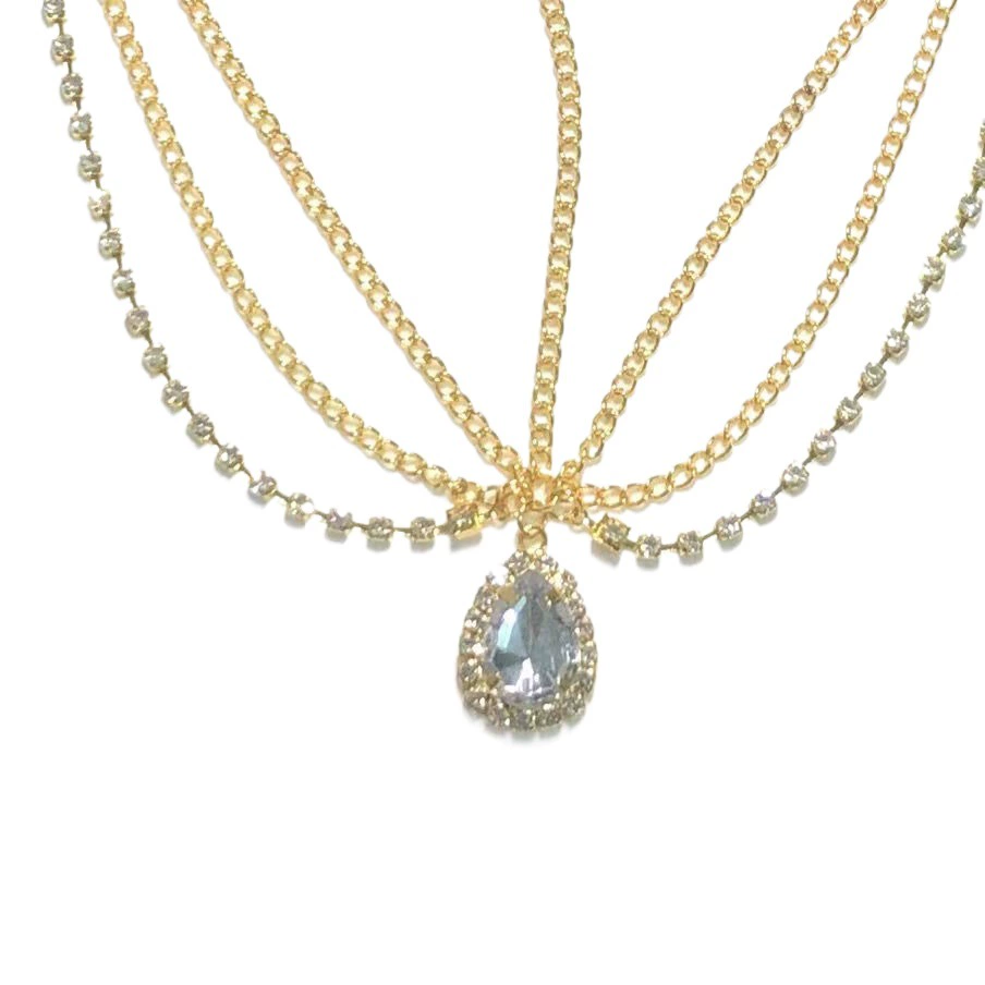 Свадебные головные уборы Внешняя торговля Головные уборы со стразами Кулон для бровей Свадебные аксессуары для волос Свадебные головные уборы с кристаллами Капля головные уборы